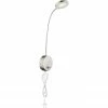 GLOBO LED Wandleuchte aus Acryl Flexo Kabel 15 m Wandlampe Chrom und nickel mit Schalter