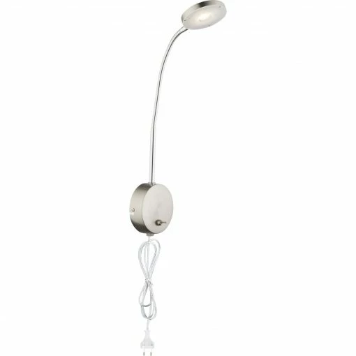 GLOBO LED Wandleuchte aus Acryl Flexo Kabel 15 m Wandlampe Chrom und nickel mit Schalter -Wandleuchten Verkaufsladen led wandleuchte aus acryl 24122W1280x1280 globo 24122w