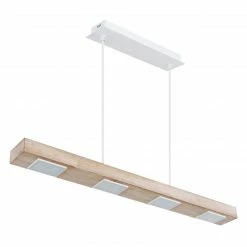 GLOBO LED Wandleuchte aus Holz und Glas klar Balken gerade leuchtet nach unten/oben 3 Stufen ü. Wandschalter 6-flammige Wandlampe weissgetüncht -Wandleuchten Verkaufsladen led wandleuchte aus holz 56247 6HWb1280x1280 globo 562476hw