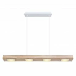 GLOBO LED Wandleuchte aus Holz und Glas klar Balken gerade leuchtet nach unten/oben 3 Stufen ü. Wandschalter 6-flammige Wandlampe weissgetüncht -Wandleuchten Verkaufsladen led wandleuchte aus holz 56247 6HWc1280x1280 globo 562476hw