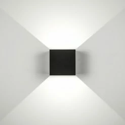 Kanlux LED Wandleuchte Up & Down, Fassadenlampe IP54 schwarz Alu