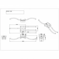 GLOBO LED Wandleuchte länglich 3 Rohre gebogen versetzt Stufen über Wandschalter zu schalten Wandlampe weiß -Wandleuchten Verkaufsladen led wandleuchte lnglichrohre gebogen 65002 20Dzld1280x1280 globo 6500220d