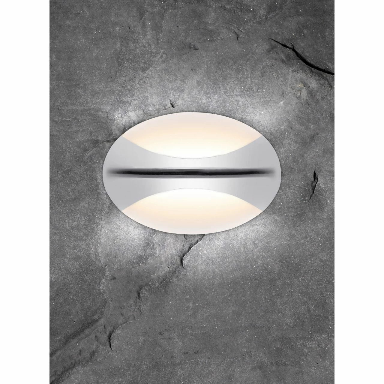 GLOBO LED Wandleuchte oval Wandlampe weiß Chrom 3 GLOBO LED Wandleuchte oval Wandlampe weiß Chrom – Bild 3