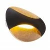 GLOBO LED Wandleuchte oval Wandlampe schwarz und blattgold