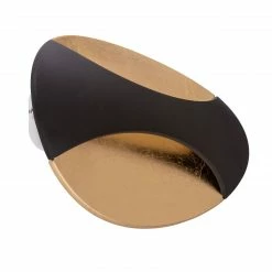 GLOBO LED Wandleuchte oval Wandlampe schwarz und blattgold -Wandleuchten Verkaufsladen led wandleuchte oval wandlampe 78400Gb1280x1280 globo 78400g