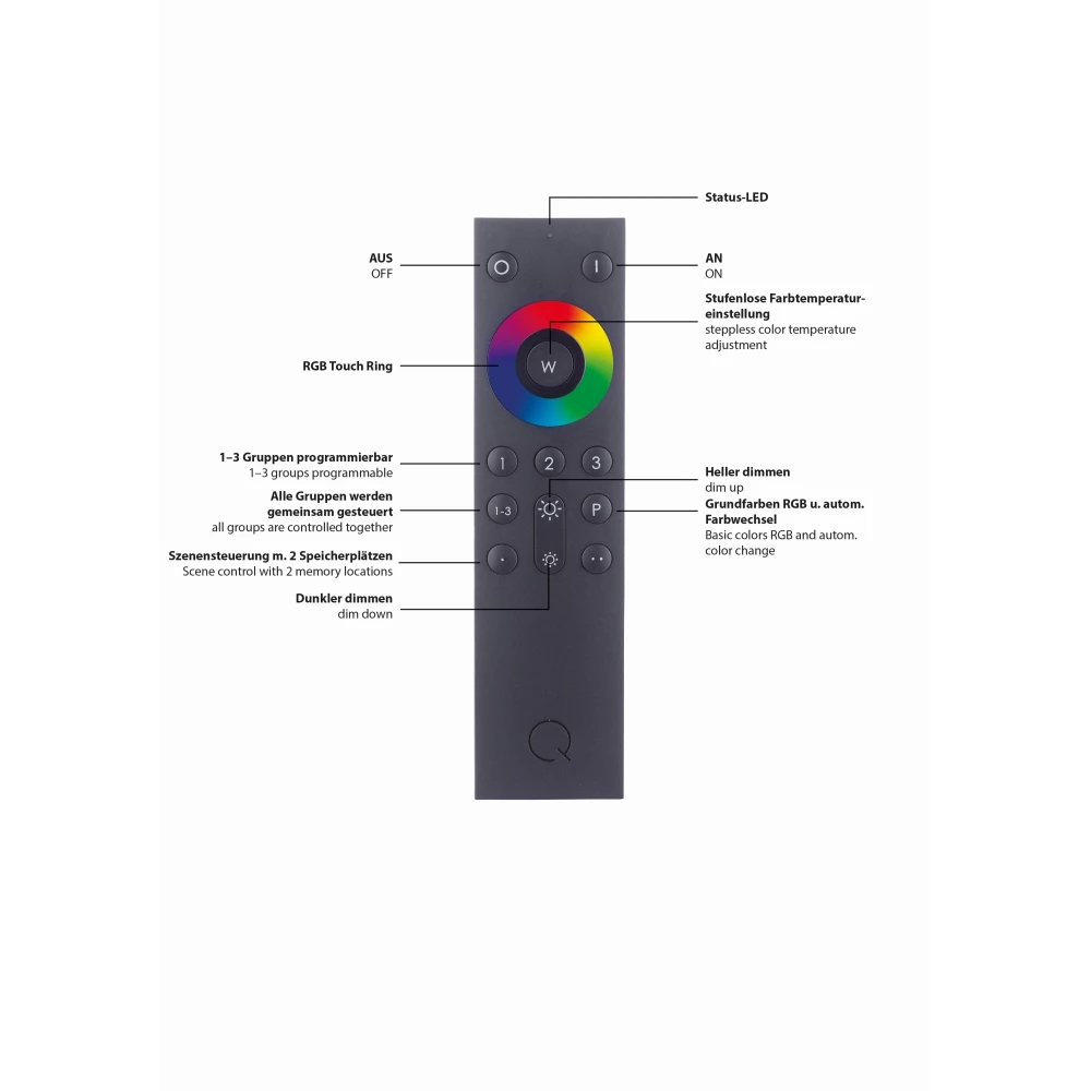 Paul Neuhaus LED Wandleuchte Q-MIA, Up&Down, Fernbedienung, Smart Home, RGBW 6 Paul Neuhaus LED Wandleuchte Q-MIA, Up&Down, Fernbedienung, Smart Home, RGBW – Bild 6