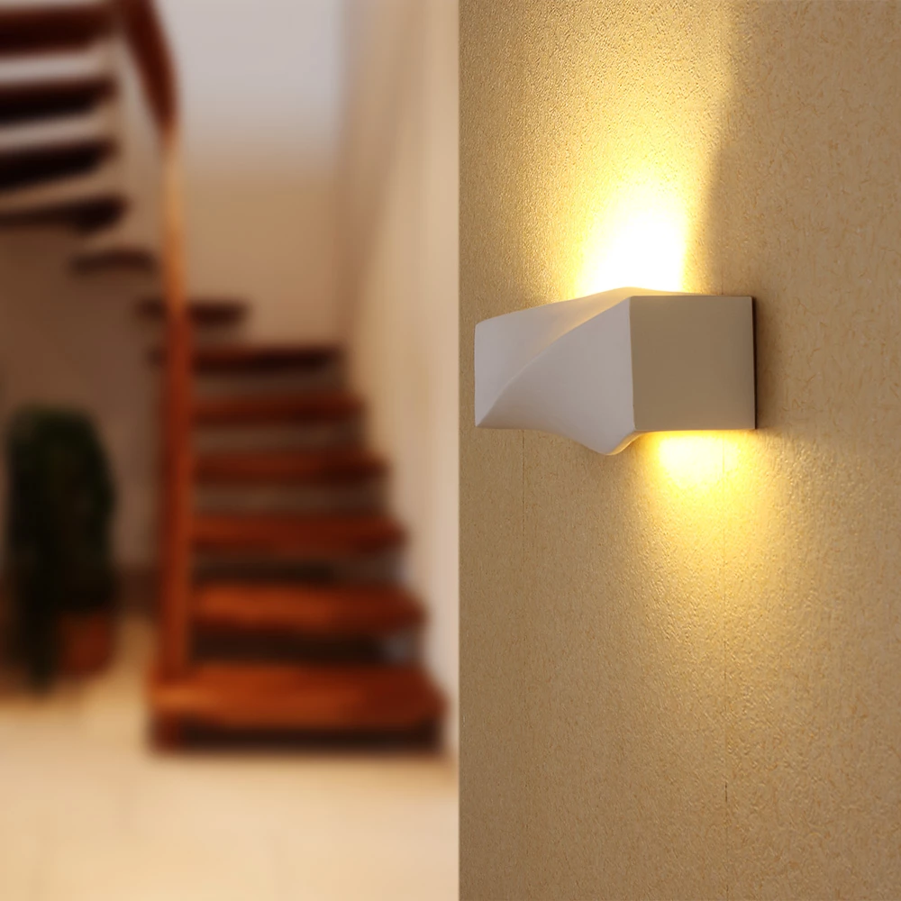 LHG Lights LED Wandleuchte Sigma weiß + 7W LED 2 LHG Lights LED Wandleuchte Sigma weiß + 7W LED – Bild 2