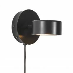 Nordlux LED Wandleuchte skandinavische Wandlampe Schwarz mit Schalter ø 85 cm -Wandleuchten Verkaufsladen led wandleuchte skandinavischewandlampe schwarz 2010821003 2 nordlux 2010821003