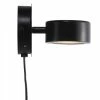 Nordlux LED Wandleuchte skandinavische Wandlampe Schwarz mit Schalter ø 85 cm