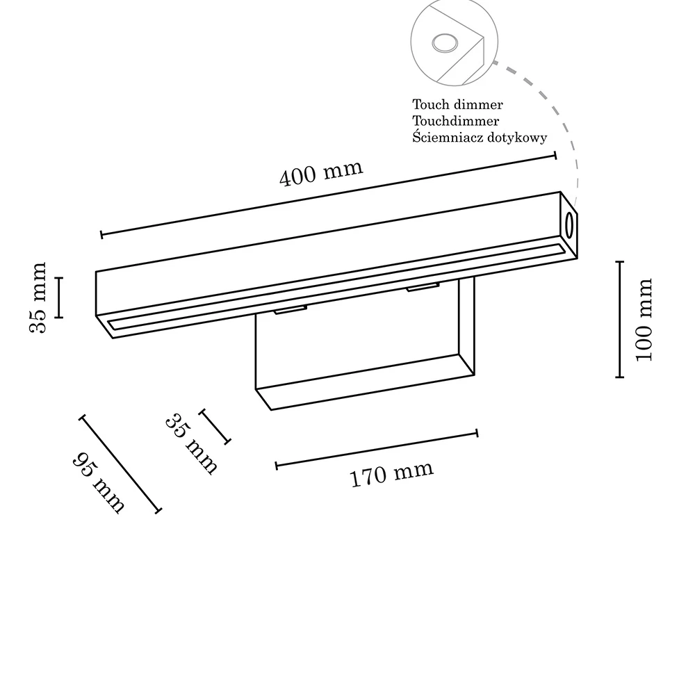 Spot-Light LED Wandleuchte Smal aus Holz 2 Spot-Light LED Wandleuchte Smal aus Holz – Bild 2