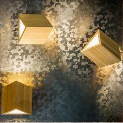 Spot-Light LED Wandleuchte Trekant aus Holz 2x 4 LED -Wandleuchten Verkaufsladen led wandleuchte trekant aus 1373636 spotlight
