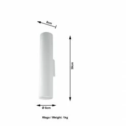 LHG Lights LED Wandleuchte, Up and Down, weiß, zylinderförmig, modern, warmweiß 5 LHG Lights LED Wandleuchte, Up and Down, weiß, zylinderförmig, modern, warmweiß -Wandleuchten Verkaufsladen led wandleuchteand downwei zylinderfrmigmodernwarmwei 1329784 lhg 132978