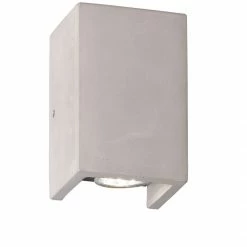 LHG Lights LED Wandleuchte, Beton, Up and down, eckig, 15 cm hoch, LED warmweiß -Wandleuchten Verkaufsladen led wandleuchtebetonand downeckighochled warmwei 1291811 lhg 129318