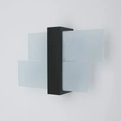 LHG Lights LED Wandleuchte, Holz, Wenge, satiniertes Glas, warmweiß -Wandleuchten Verkaufsladen led wandleuchteholzwengesatiniertes glaswarmwei 1313142 lhg 131314