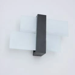 LHG Lights LED Wandleuchte, Holz, Wenge, satiniertes Glas, warmweiß -Wandleuchten Verkaufsladen led wandleuchteholzwengesatiniertes glaswarmwei 1313144 lhg 131314