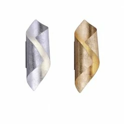 Paul Neuhaus LED Wandleuchte, Metall, Blattgold o. Blattsilber, warmweiß