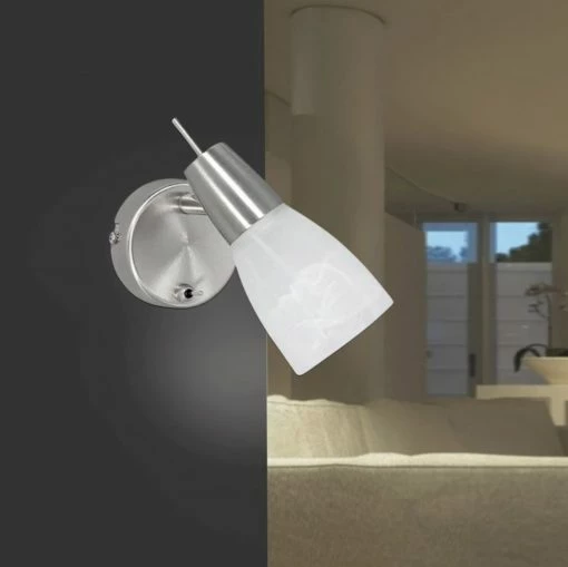 Leuchten Direkt LED Wandleuchte, Schalter, schwenkbar, LED warmweiß, modern, Glas -Wandleuchten Verkaufsladen led wandleuchteschalterschwenkbarled warmwei modernglas 1264611 leuchtendirekt 1186155