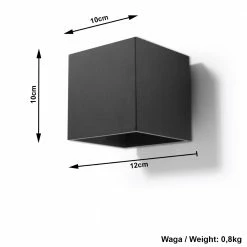 LHG Lights LED Wandleuchte, Schwarz, Up and Down, LED 5W -Wandleuchten Verkaufsladen led wandleuchteschwarzand downled 5w 1328312 lhg 133022