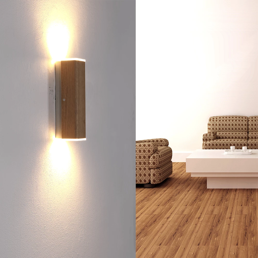 HerzBlut LED Wandleuchte, Up & Down, Massivholz, Nussbaum oder Asteiche 2 HerzBlut LED Wandleuchte, Up & Down, Massivholz, Nussbaum oder Asteiche – Bild 2