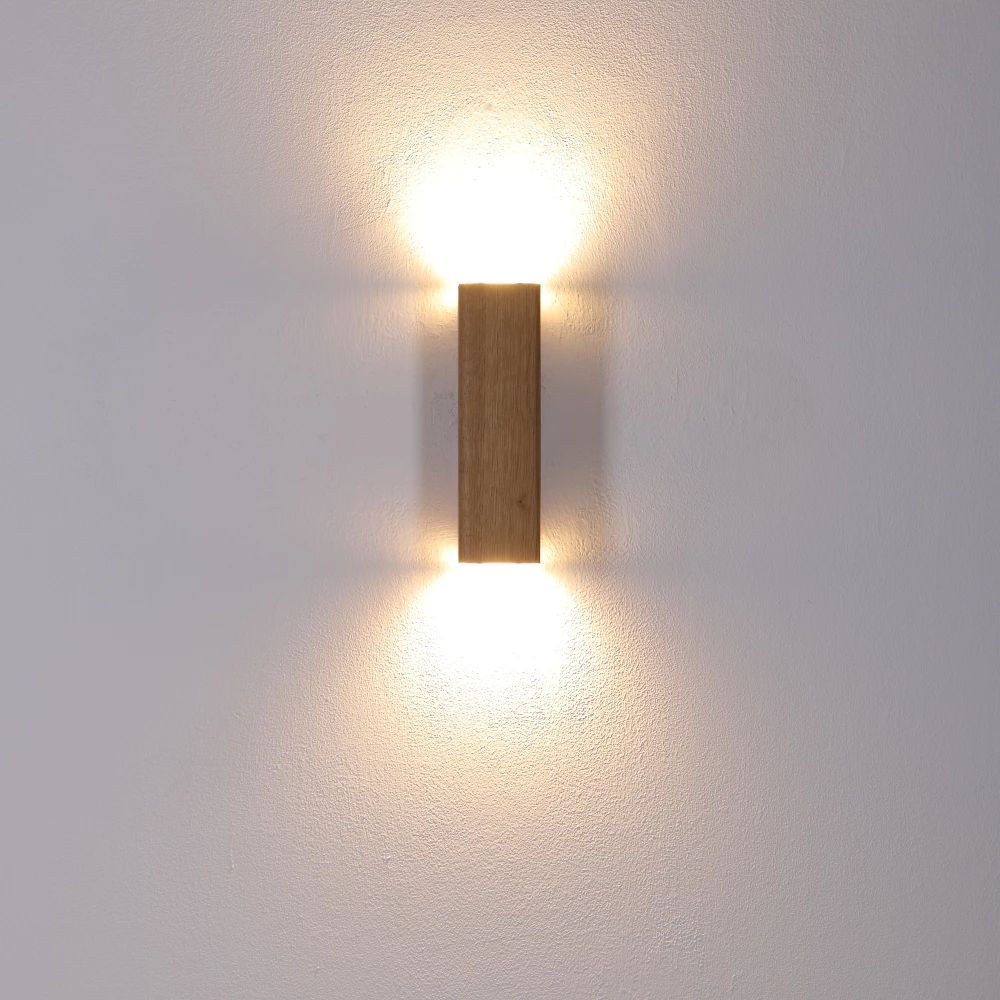 HerzBlut LED Wandleuchte, Up & Down, Massivholz, Nussbaum oder Asteiche 3 HerzBlut LED Wandleuchte, Up & Down, Massivholz, Nussbaum oder Asteiche – Bild 3