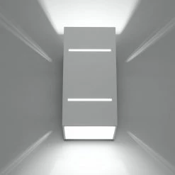 LHG Lights LED Wandleuchte, weiß, modern, rechteckig, Up & Down, 20cm hoch