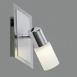 Trio LED Wandspot schwenkbar, Aluminium und Chrom