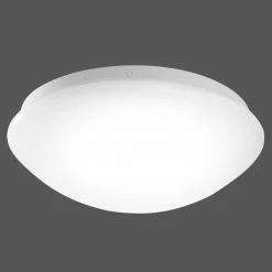 Leuchten Direkt LED-Deckenleuchte, rund, weiß, Kunststoff, D=24,5cm, warmweiß
