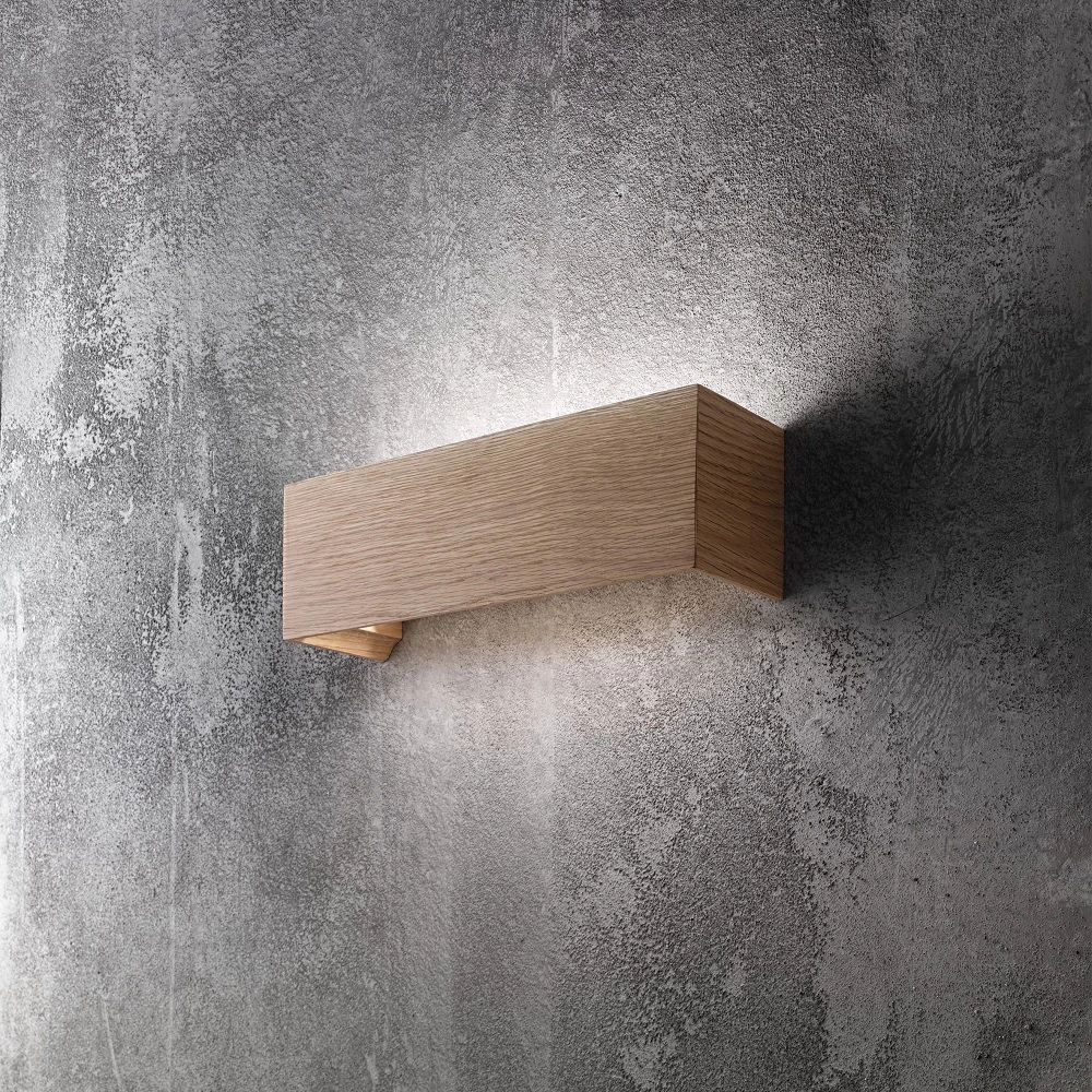 Fabas LED-Wandleuchte Badia aus Holz 1 Fabas LED-Wandleuchte Badia aus Holz