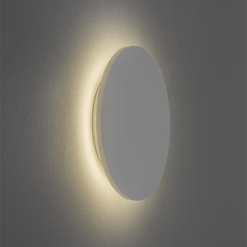 Illumina Astro Lighting LED-Wandleuchte Eclipse rund weiß aus Gips 1 Illumina Astro Lighting LED-Wandleuchte Eclipse rund weiß aus Gips