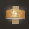 Hufnagel LED-Wandleuchte Gea, Schirm Blattgold, Messing, dimmbar