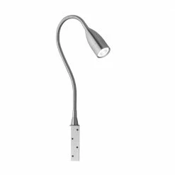 Fischer & Honsel LED-Wandleuchte Gestensteuerung dimmbar, Bettleuchte Leselampe, Nickel silber, einstellbar