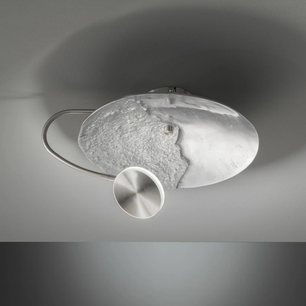 Fischer & Honsel LED-Wandleuchte indirektes Licht, rund, CCT Lichtwechsel warmweiß bis kaltweiß per Fernbedienung, nickel antik silber, D= 38 cm 2 Fischer & Honsel LED-Wandleuchte indirektes Licht, rund, CCT Lichtwechsel warmweiß bis kaltweiß per Fernbedienung, nickel antik silber, D= 38 cm – Bild 2