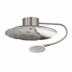 Fischer & Honsel LED-Wandleuchte indirektes Licht, rund, CCT Lichtwechsel warmweiß bis kaltweiß per Fernbedienung, nickel antik silber, D= 38 cm