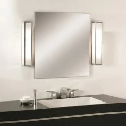 Illumina Astro Lighting LED-Wandleuchte Mashiko eckig Chrom, 60 cm