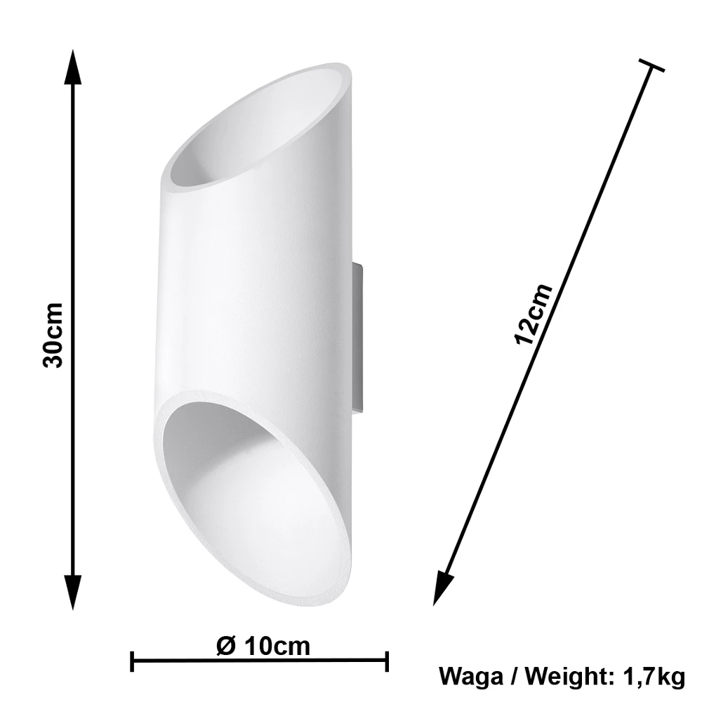 LHG Lights LED-Wandleuchte Penne in weiß, 30 cm 4 LHG Lights LED-Wandleuchte Penne in weiß, 30 cm – Bild 4