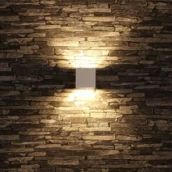 LHG Lights LED-Wandleuchte Quad 1 Aluminium weiß -Wandleuchten Verkaufsladen ledwandleuchte quadaluminium wei 1313184 lhg 131318