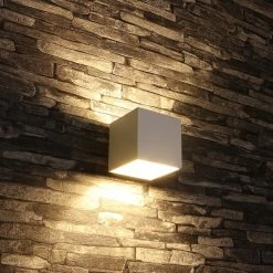 LHG Lights LED-Wandleuchte Quad 1 Aluminium weiß -Wandleuchten Verkaufsladen ledwandleuchte quadaluminium wei 1313187 lhg 131318