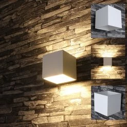 LHG Lights LED-Wandleuchte Quad 1 Aluminium weiß