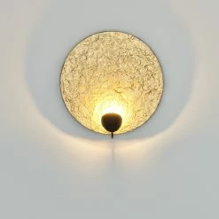 Holländer LED-Wandleuchte Traversa, Gold, Design, Handarbeit, Unikat, modern