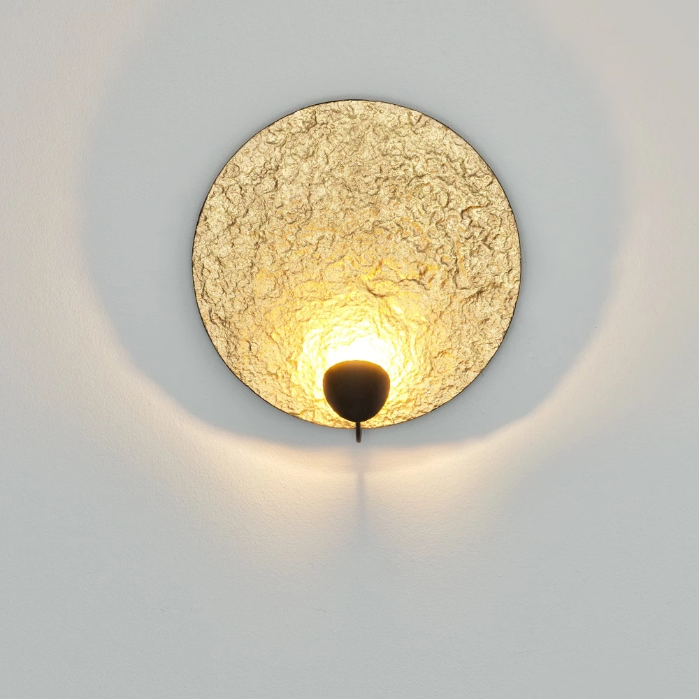 Holländer LED-Wandleuchte Traversa, Gold, Design, Handarbeit, Unikat, modern 1 Holländer LED-Wandleuchte Traversa, Gold, Design, Handarbeit, Unikat, modern