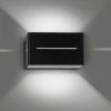 LHG Lights LED-Wandleuchte, schwarz, Up Down, rechteckig, modern, inkl. LED 5 W
