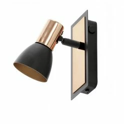 EGLO LED-Wandspot in Schwarz-Kupfer, schwenkbar