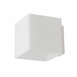 LHG Lights Leuchtwürfel Up & Down Wandleuchte aus Glas weiß, quadratisch 10x10cm , würfelförmig, inkl GU9 LED warmweiß -Wandleuchten Verkaufsladen leuchtwrfel down wandleuchte 1313116 lhg 131311