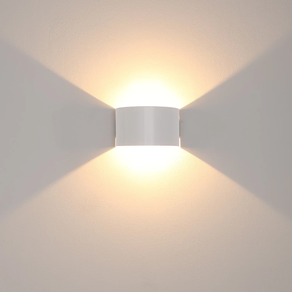 LHG Lights LHG Up & Downlight halbrund Wandleuchte Finn weiß, modern skandinavisch, inkl. 5W LED 2 LHG Lights LHG Up & Downlight halbrund Wandleuchte Finn weiß, modern skandinavisch, inkl. 5W LED – Bild 2