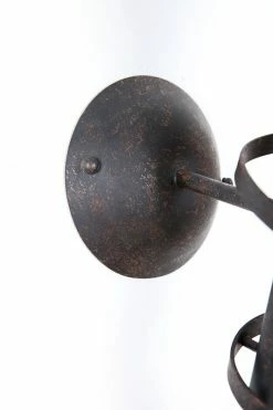 LHG Lights LHG Spiral Wandfackel in rost-braun, Wandleuchte, romantische Fackelleuchte mit cremefarbigem für stimmungsvolles Licht, gesandeten Glas (Scavoglas), 58 cm hoch -Wandleuchten Verkaufsladen lhg spiral wandfackel 591836 lhg mb50021