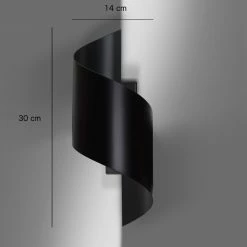 LHG Lights LHG Wandleuchte Helix, schwarz, Up & Down Light, Spirale, LED 5 W -Wandleuchten Verkaufsladen lhg wandleuchte helixschwarz down 1413343 lhg 141716