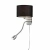 LHG Lights LHG Wandleuchte Hotel mit LED-Leselicht, Schirm schwarz