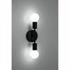 Sollux minimalistische E27 Wandleuchte für Glühlampen aus Stahl 2-flammige Wandlampe schwarz 8 x 20 x 10 cm