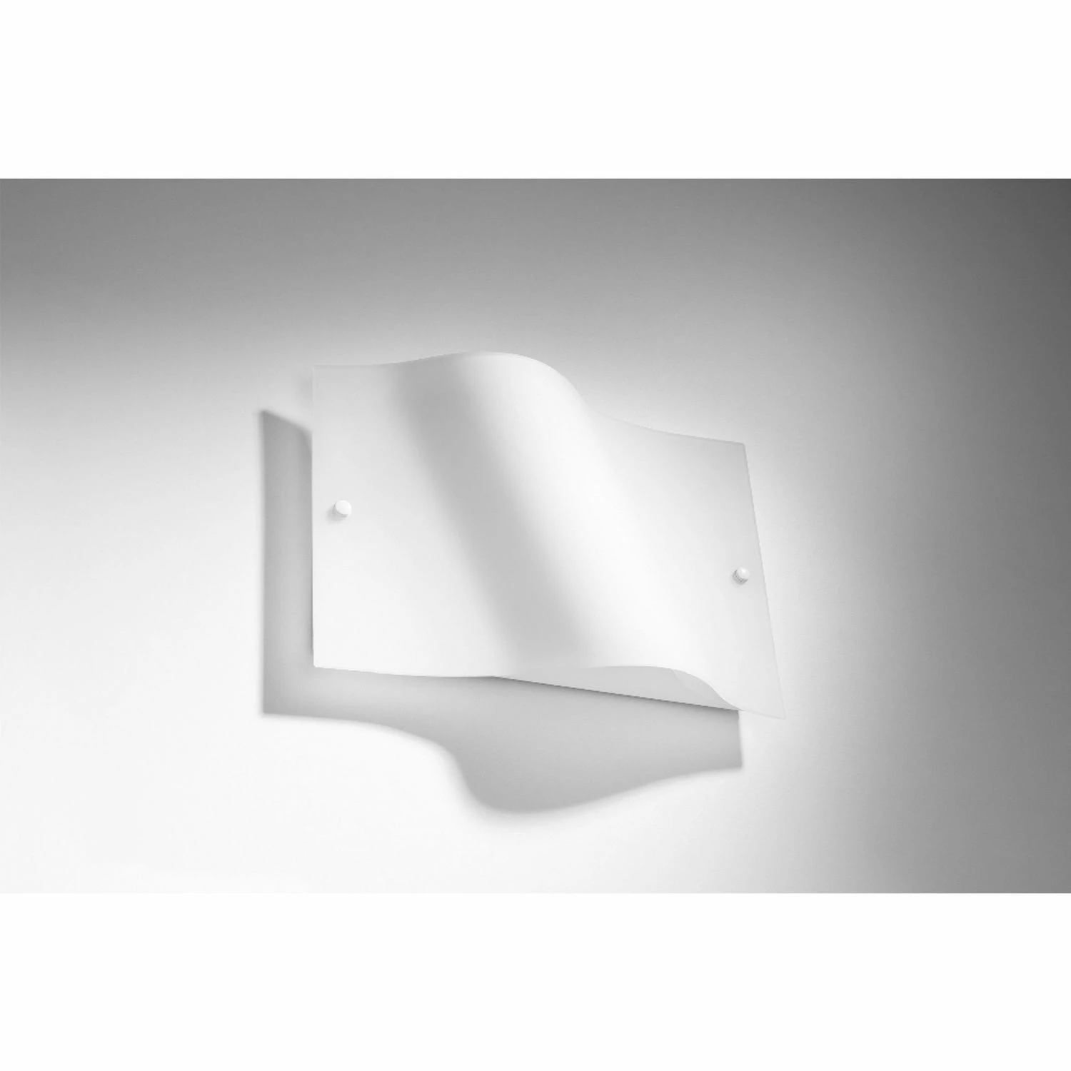 Sollux moderne E27 Wandleuchte aus Glas puristisch mit einer Welle Wandlampe weiß 30 x 20 x 7,5 cm 2 Sollux moderne E27 Wandleuchte aus Glas puristisch mit einer Welle Wandlampe weiß 30 x 20 x 7,5 cm – Bild 2