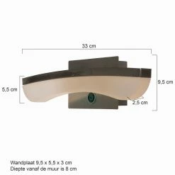 Steinhauer moderne Wandleuchte aus Glas und Metall, silber, mit Direktschalter, längliche Form, inkl. LED 7W -Wandleuchten Verkaufsladen moderne wandleuchte aus glas 7689ST 7 steinhauer 7689st